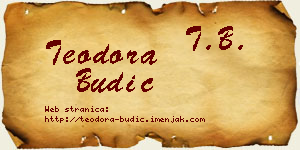 Teodora Budić vizit kartica